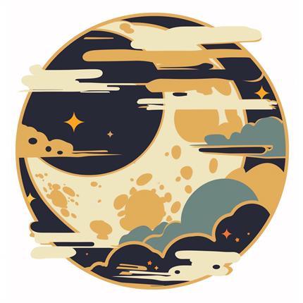 星月交织：梦幻夜空的奇妙旅程