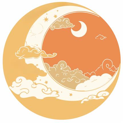 日月同辉：穿越云霄的光影之舞
