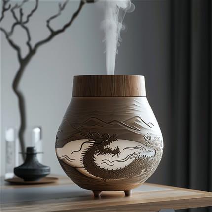 古韵清新！龙凤祥云香薰加湿器-河北博物院文创让生活更有韵味！