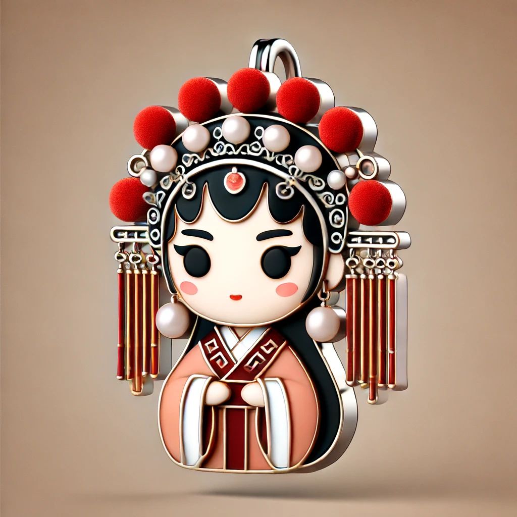 花旦雅饰-中国京剧艺术基金会文创挂饰-将京剧花旦的雅致佩戴于心间 1