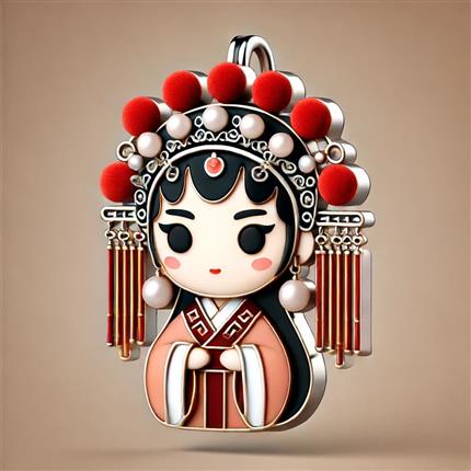 花旦雅饰-中国京剧艺术基金会文创挂饰-将京剧花旦的雅致佩戴于心间