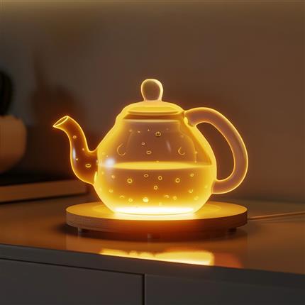 点亮茶韵！茶壶梦幻暖光夜灯-为您的夜晚增添一份温馨与雅致！