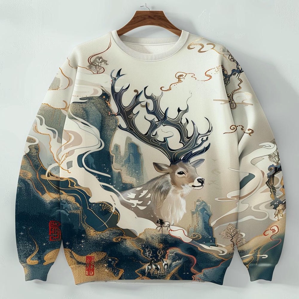 时尚艺术-九色鹿幻彩毛衣-展现你的独特魅力! 1
