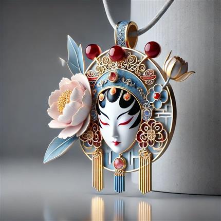 花旦芳华-中国京剧艺术基金会文创吊坠-在佩戴中感受京剧的优雅与魅力