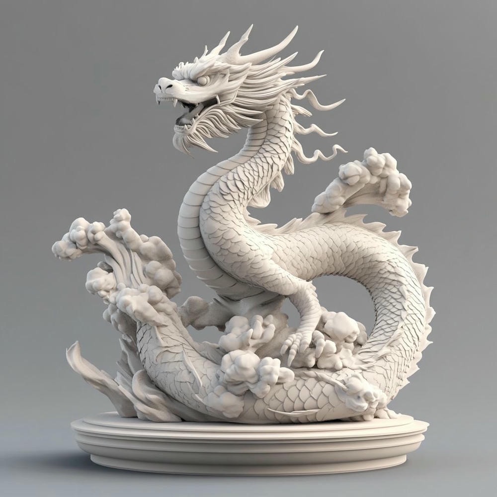 重现经典,云龙傲天!天津博物馆匠心打造宣德青花云龙白瓷雕塑 1
