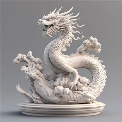 重现经典，云龙傲天！天津博物馆匠心打造宣德青花云龙白瓷雕塑