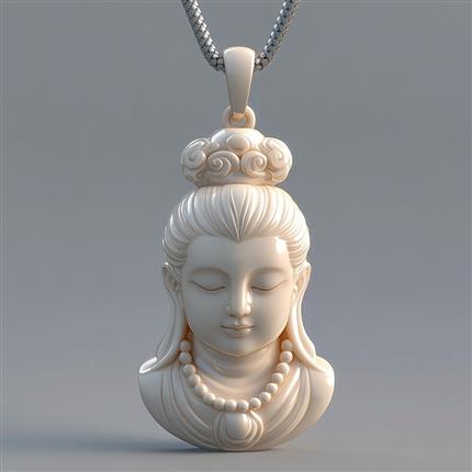心宁如水，静享祥和！观音心宁吊坠-天津博物馆典藏之美