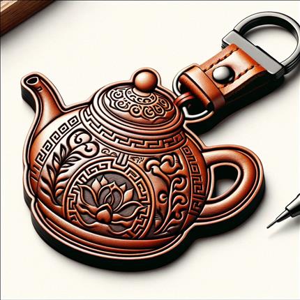 便携艺术-古韵茶壶钥匙扣-让你的钥匙充满东方韵味！