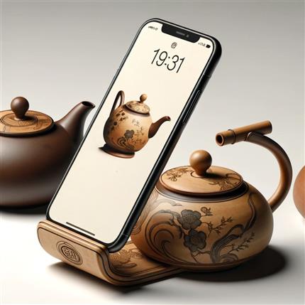 茶叶博物馆出品！古韵茶壶手机支架-让你的桌面充满文化气息！