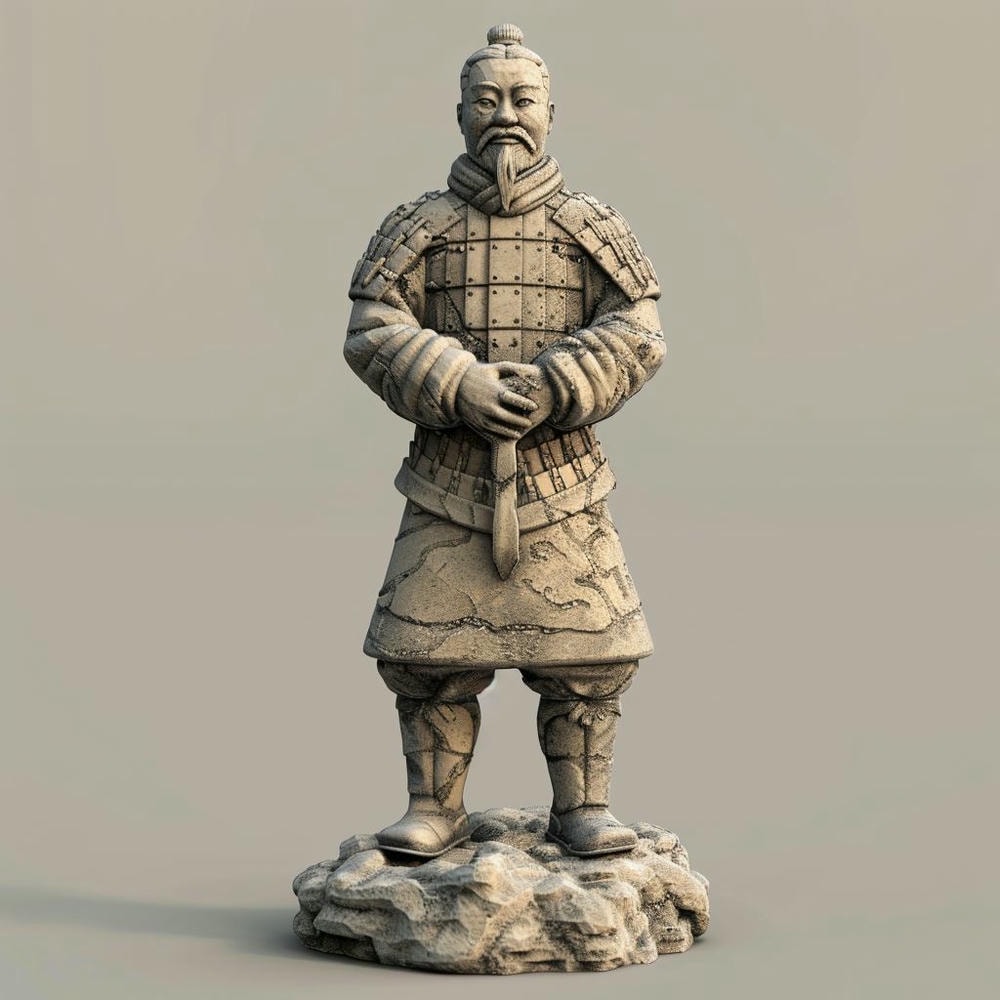 秦俑石刻守护-历史的凝视，永恒的守护 1
