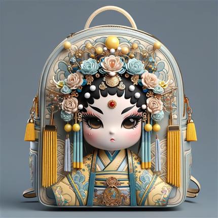 京剧花影！虞姬背包-文化与美的传承