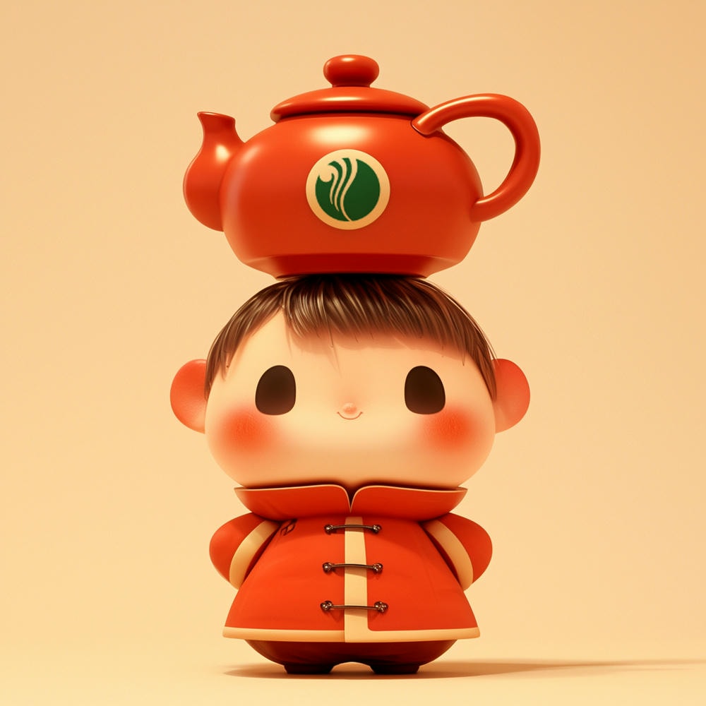 萌趣茶韵!茶壶小童摆件-为您的空间增添一份可爱与文化! 1