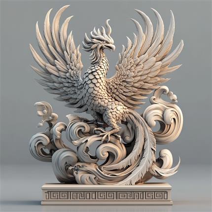 瑞兽腾飞-唐瑞兽鸾鸟花卉纹铜镜雕塑-历史与艺术的完美结合！