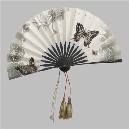 蝶舞清风扇-光明女神蝶点缀你的夏日凉爽！