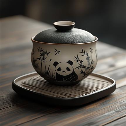 幽竹熊影-为您的茶席增添静谧与自然的氛围！