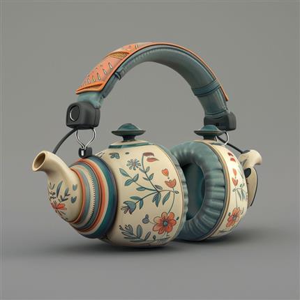 时尚与古典交融！花壶听音耳机-带你走进音乐的茶香世界！