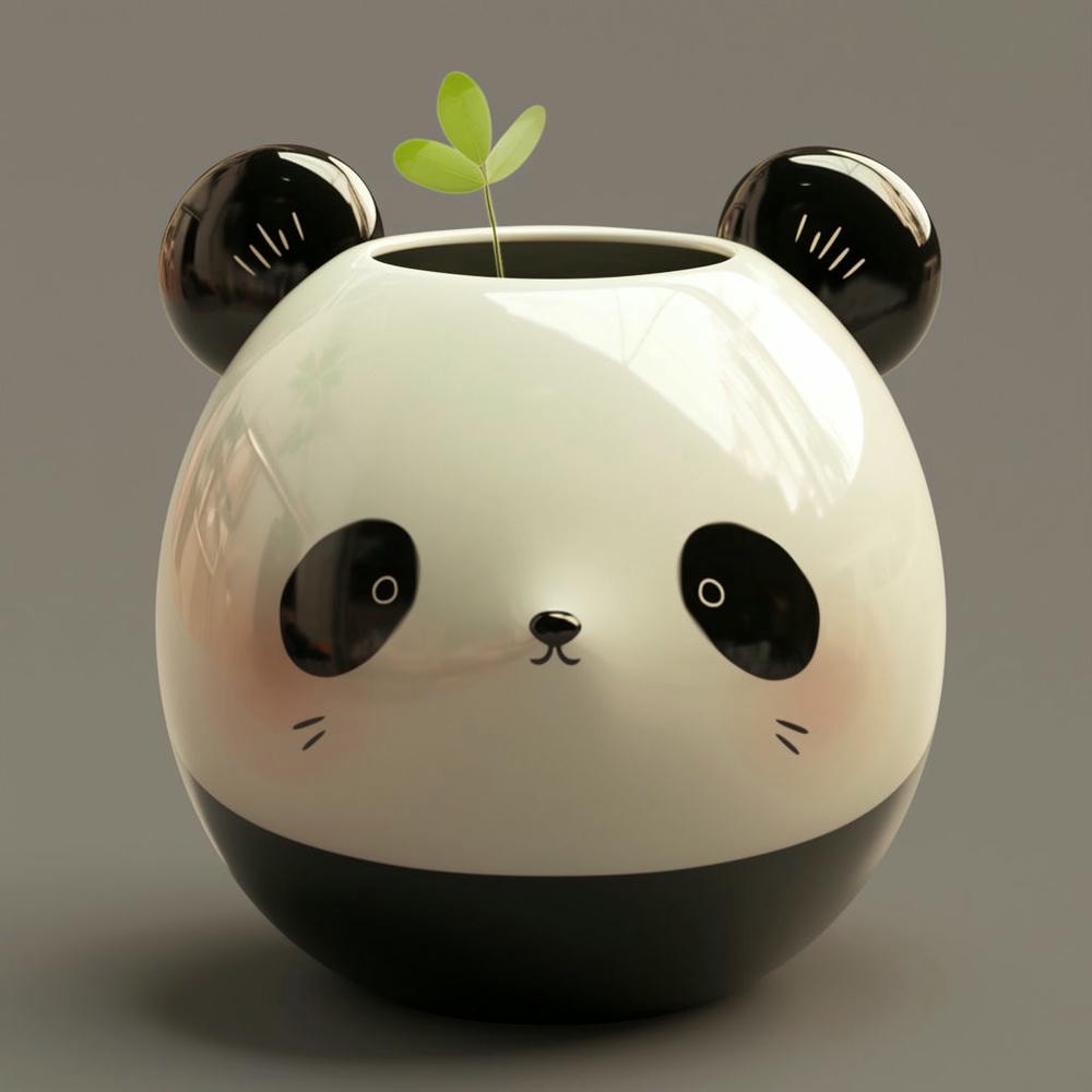 萌熊花盆-熊猫守护你的绿色小天地! 1