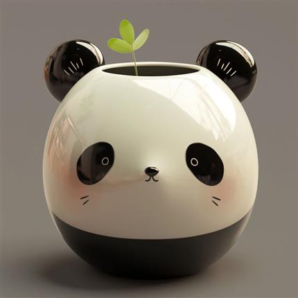萌熊花盆-熊猫守护你的绿色小天地！