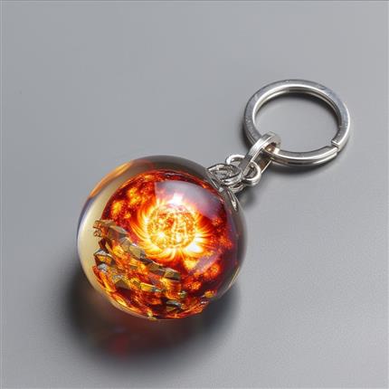 宇宙能量爆发！太阳能量球挂件-让你的钥匙串充满星辰之力！
