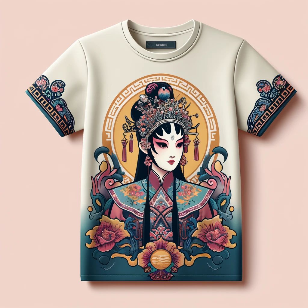 传承经典!国韵花旦艺术短袖 - 打造国粹新时尚! 1