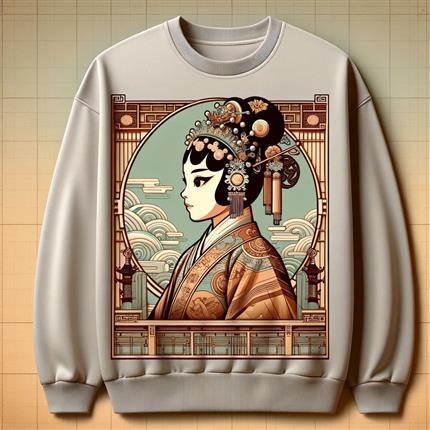 惊艳京韵！京韵花旦风华卫衣 - 让艺术穿在身上