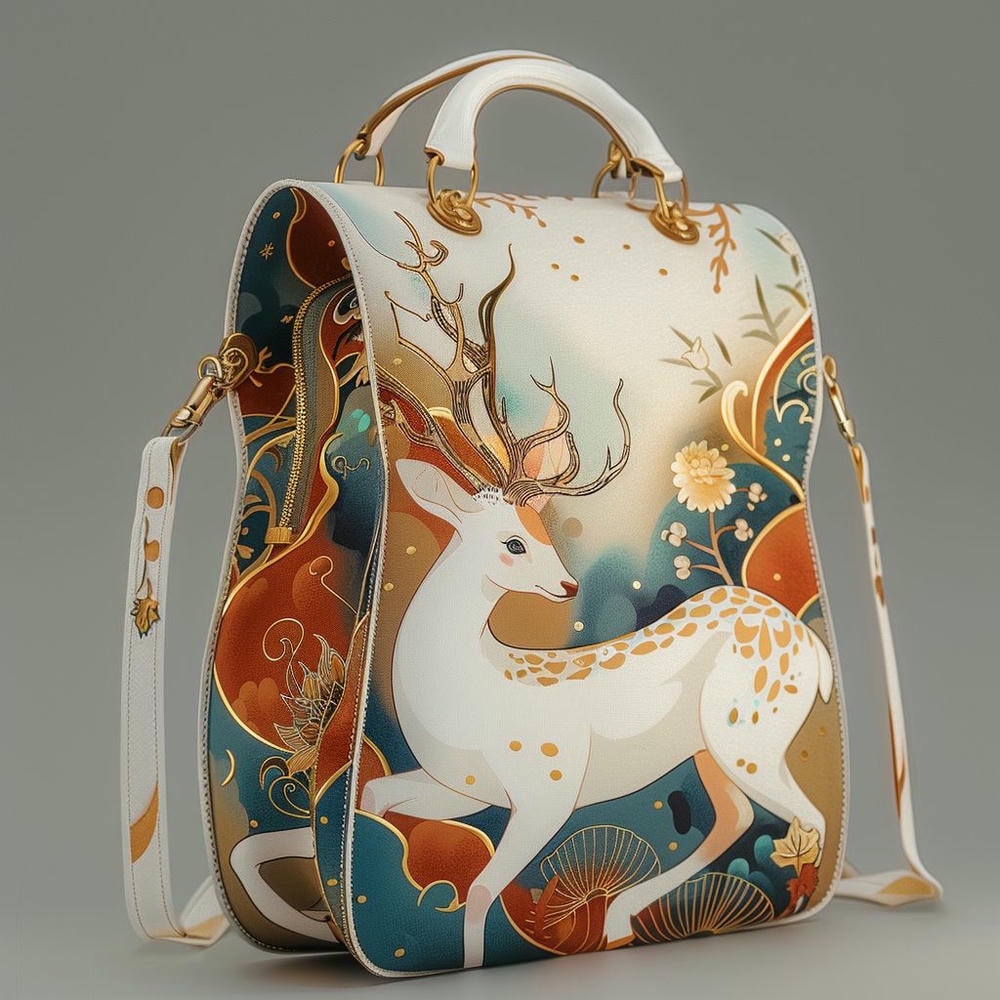 高雅时尚-九色鹿梦幻背包-展现你的独特品味! 1