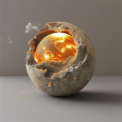 星际之核！太阳能量球雕塑-为你的空间注入宇宙能量！