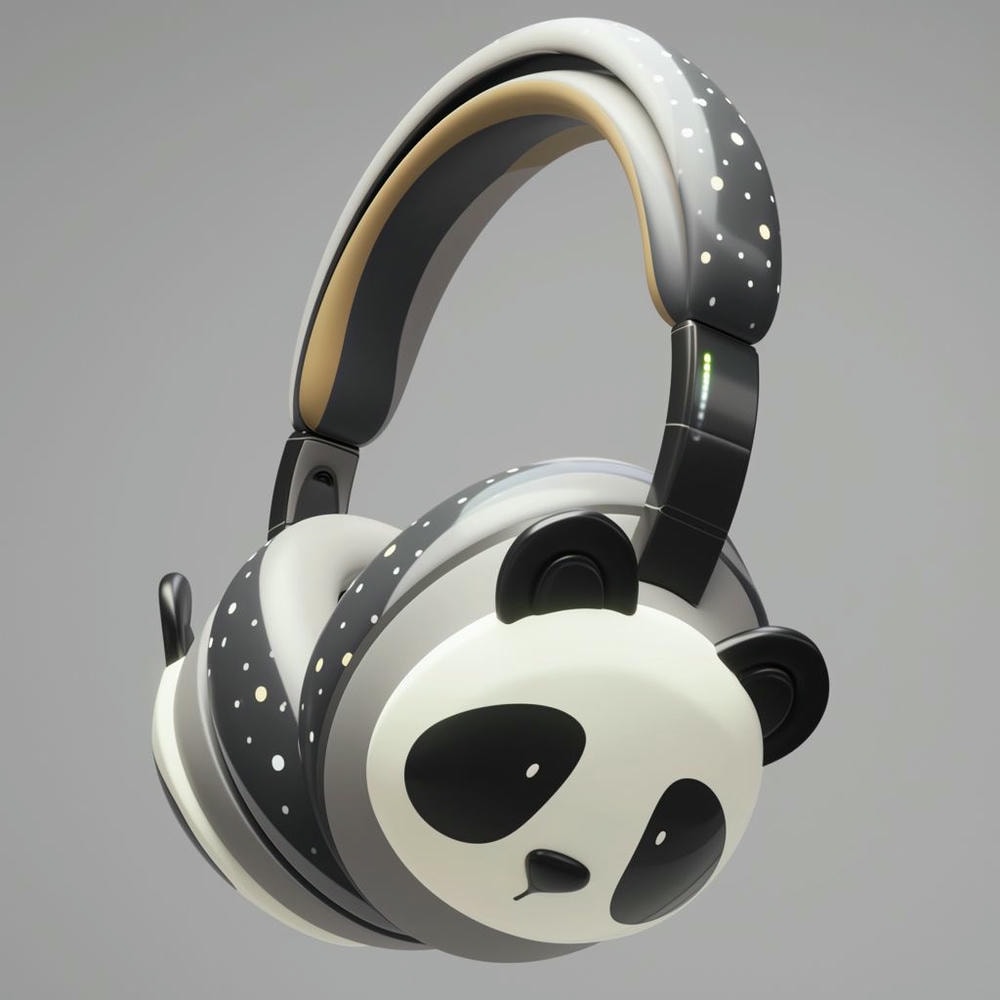 萌趣熊猫耳机-聆听世界的萌动声音! 1
