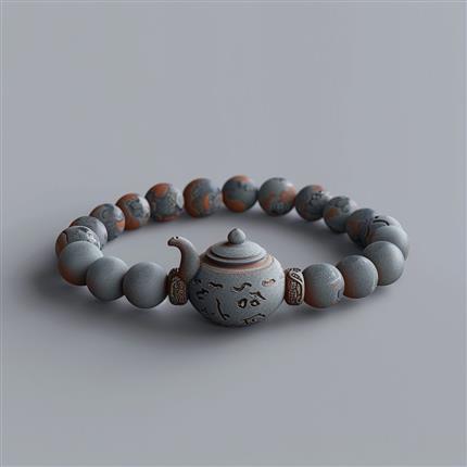 茶韵悠长！茶壶禅心佛珠手串 - 传递宁静与雅致！