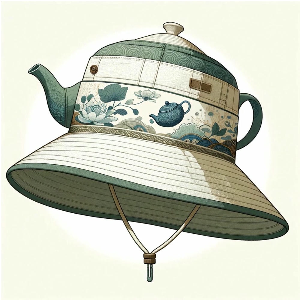 茶叶博物馆出品!茶韵雅致古风遮阳帽-为你的夏日出行增添文化韵味! 1