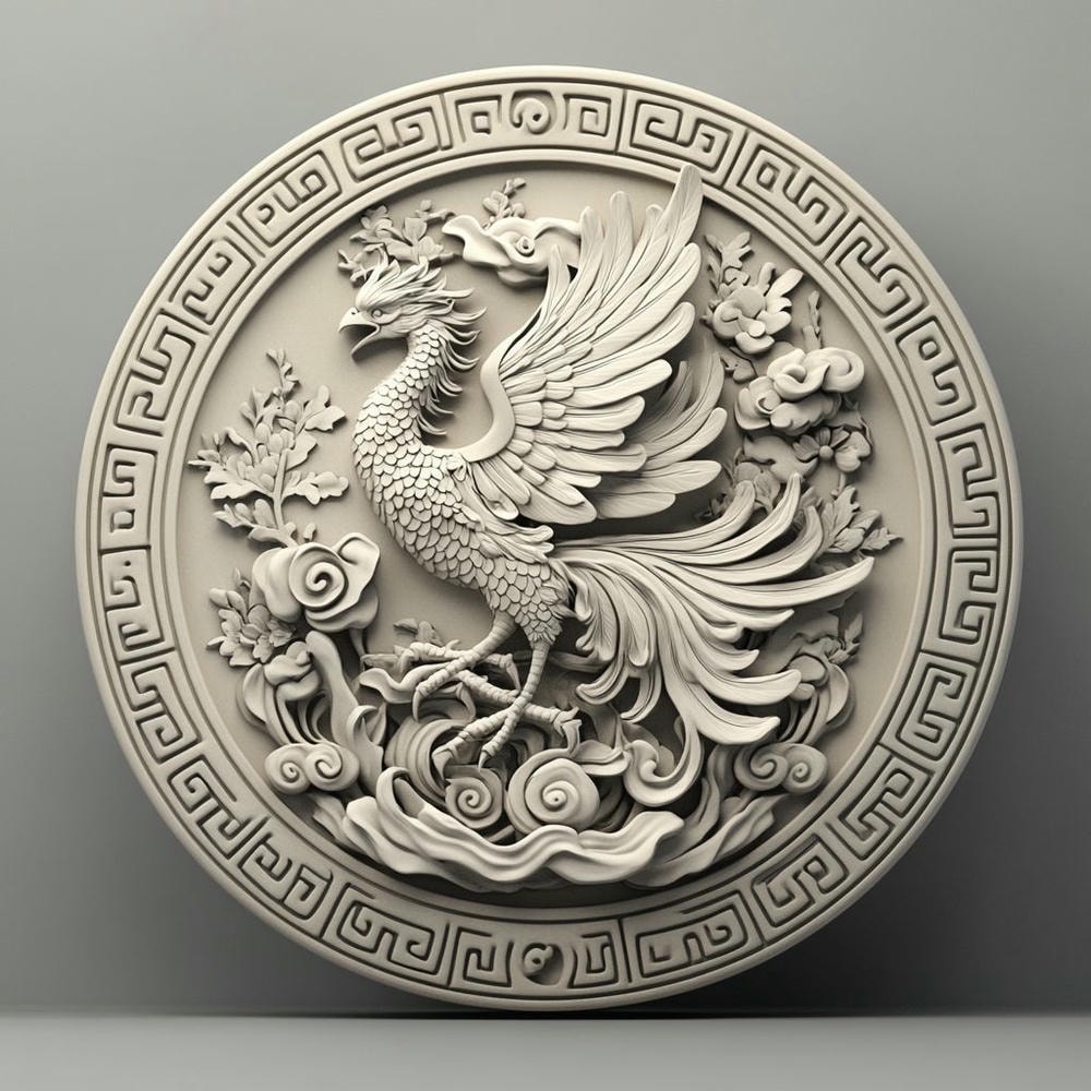 瑞兽腾空-唐瑞兽鸾鸟花卉纹铜镜壁饰-东方经典再现！ 1