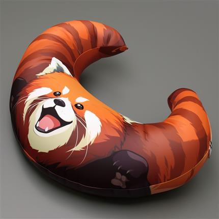 萌趣小熊猫U形枕-旅途中的萌宠陪伴！
