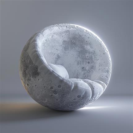 月光之座！沉浸在夜幕之中的月球沙发椅