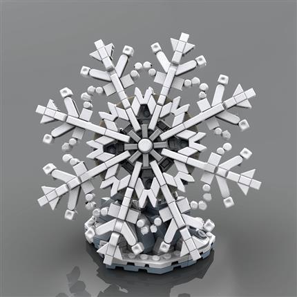 拼出奇幻雪花！乐高式积木带你创造冬日之美