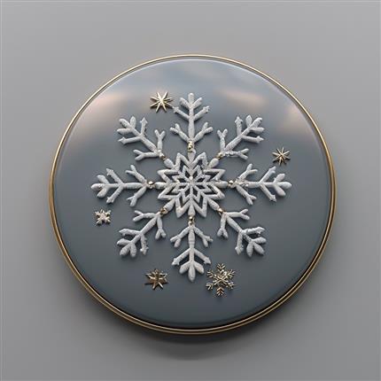 雪花之韵胸针，轻点冬日的晶莹之美