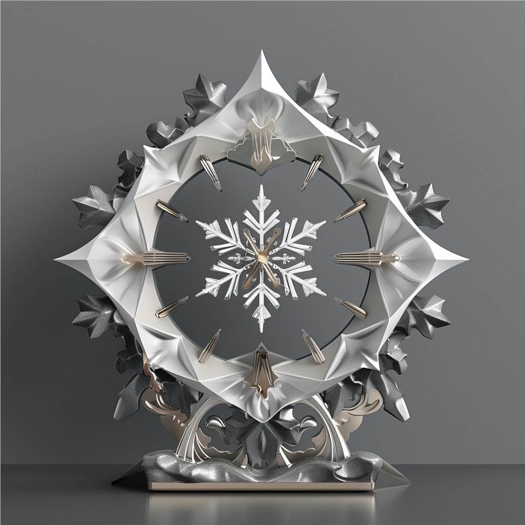 绽放于时光中的雪绒花,奢华与优雅并存的艺术挂钟 1