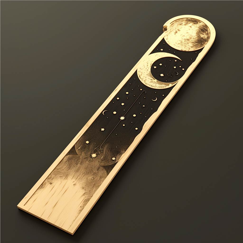 月夜之韵!让你畅游星辰的木质书签 1