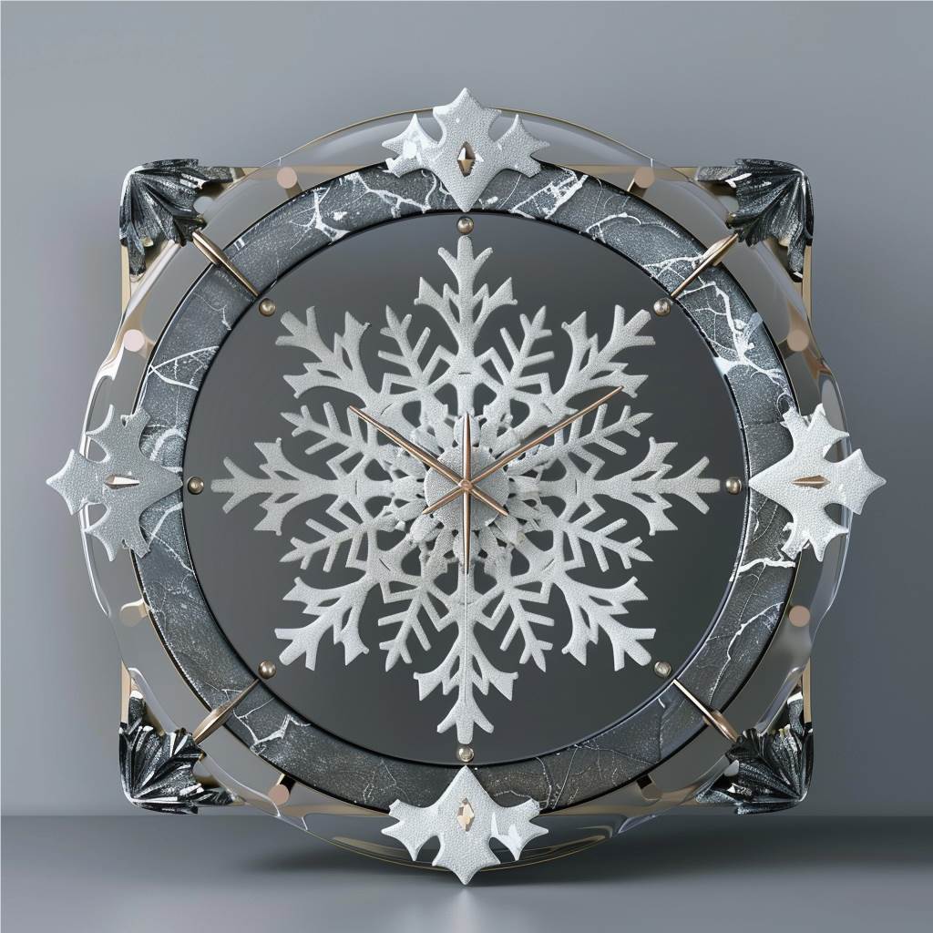 雪绒花挂钟,凝结时光的冬日之美 1