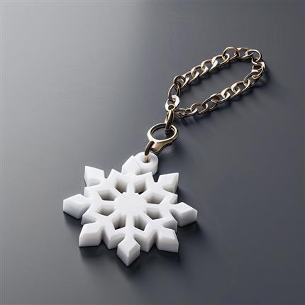 冬日雪花随行！简约精致的雪花钥匙扣