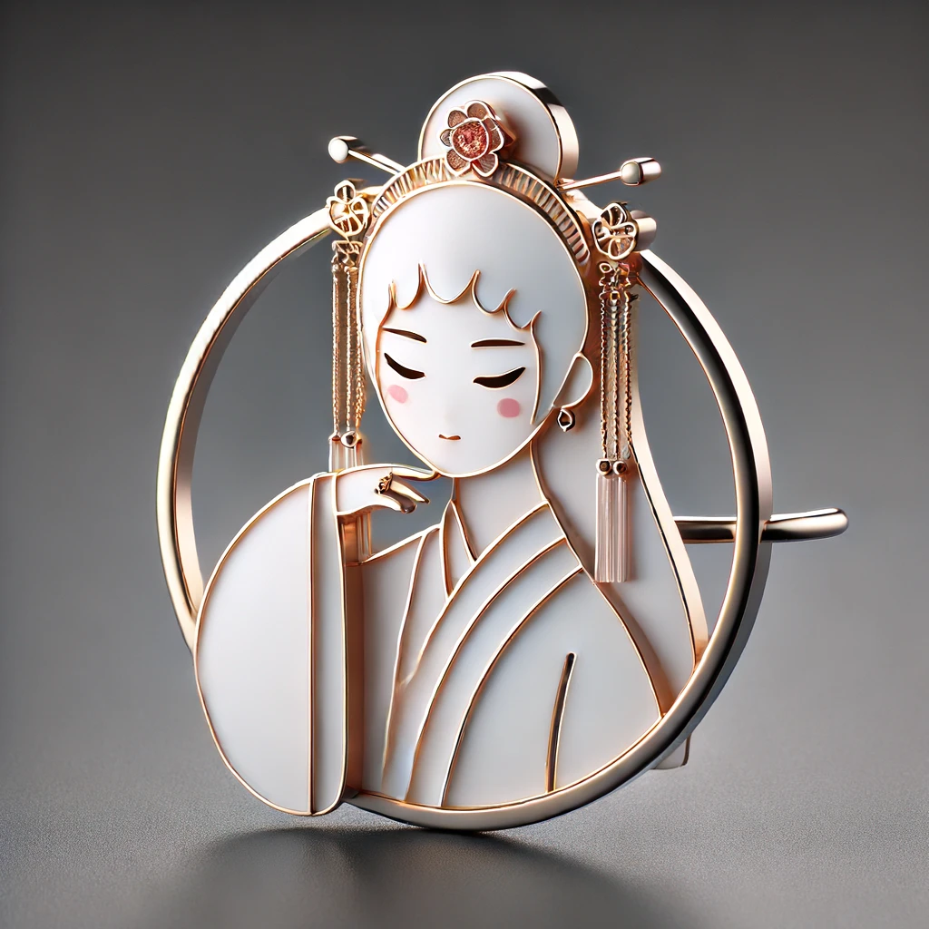 清雅花旦胸针,静谧中展现东方美学 1