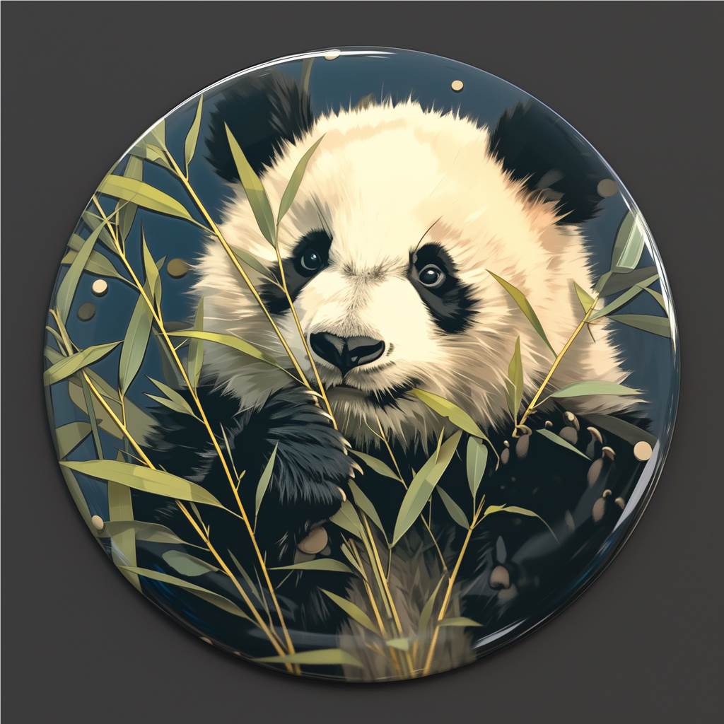 憨萌守护者!大熊猫纪念徽章,展现自然之美 1