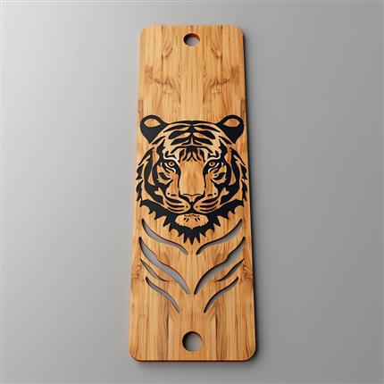 猛虎守护你的阅读时光！别具一格的木质书签