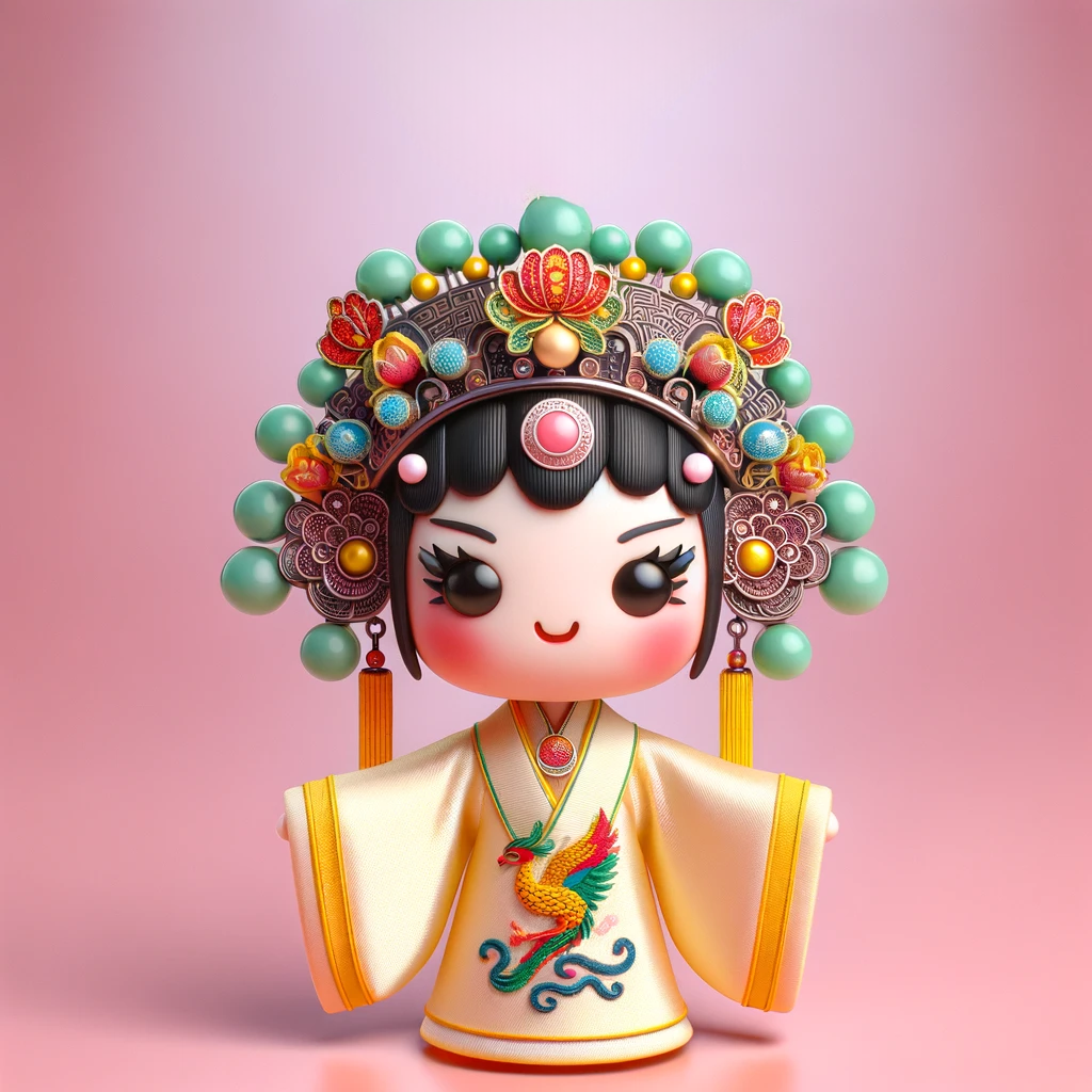 杨贵妃萌趣摆件,重现京剧中的美人风采 1