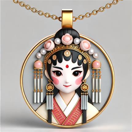 京剧花旦吊坠，传承东方美学的精致之选