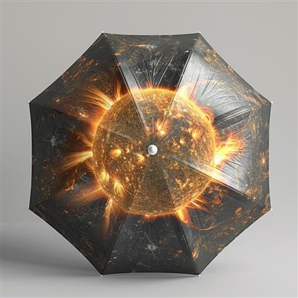 撑开宇宙之星！炽热太阳主题的个性雨伞