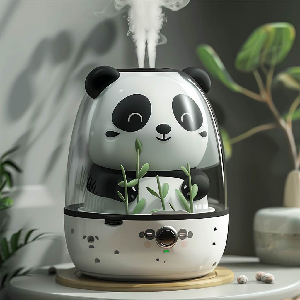 萌萌熊猫加湿器,带来清新空气与好心情! 1