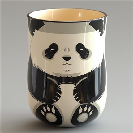 萌萌熊猫陪伴每一口！大熊猫陶瓷杯，让日常更温馨！