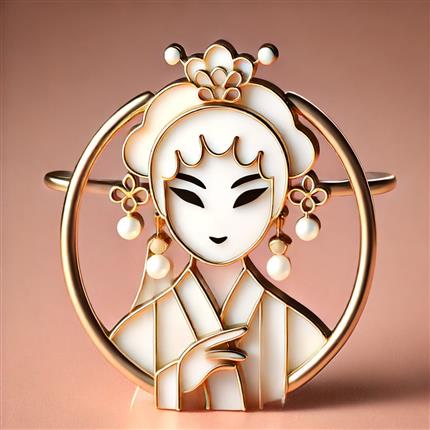 花旦雅韵胸针，古典韵味点缀时尚