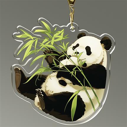 随身萌趣携带！大熊猫亚克力钥匙扣，萌动你的日常！