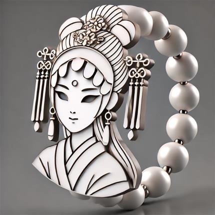古典韵味珠串手链，佩戴花旦之美